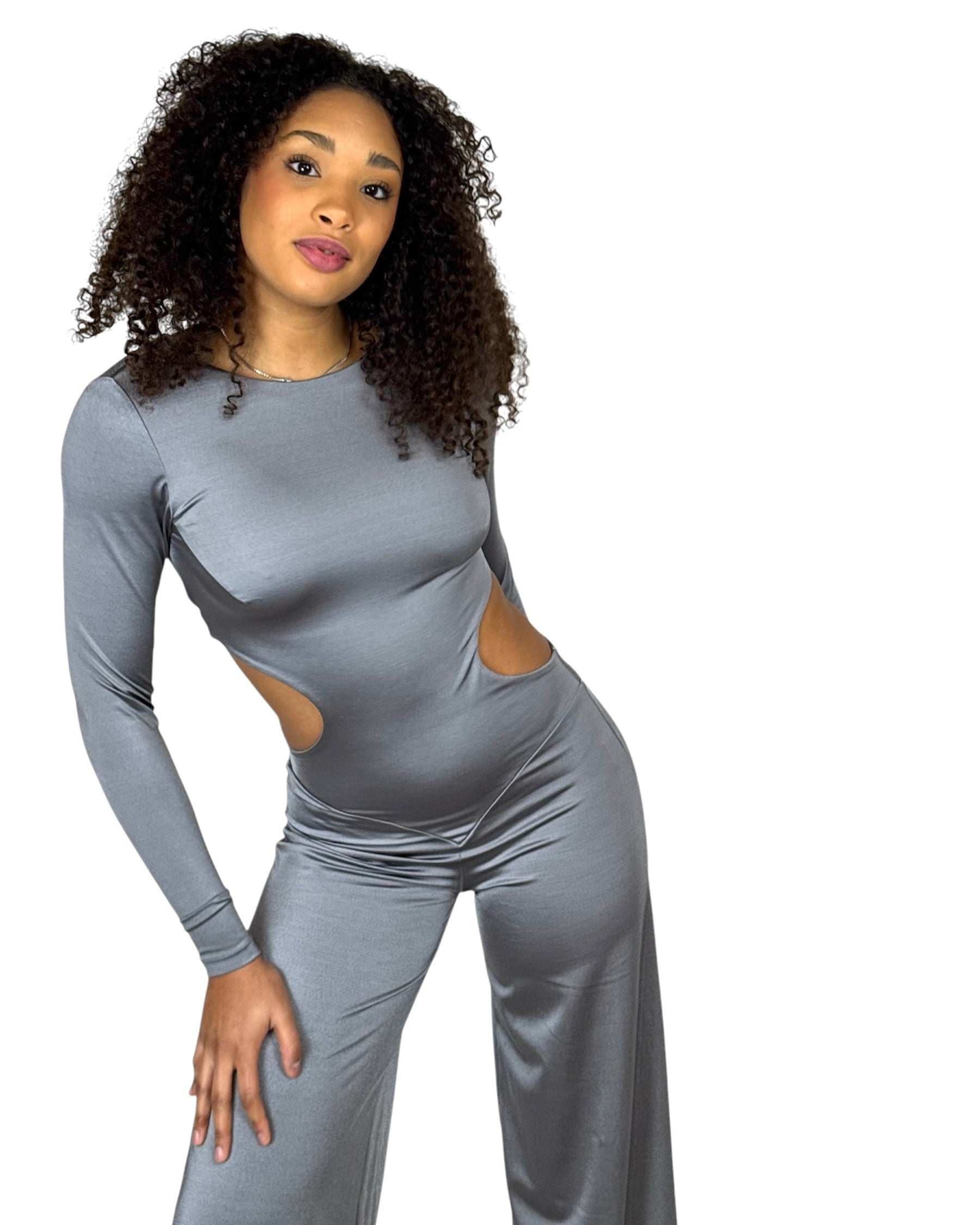 Canary Lycra Long Jumpsuit