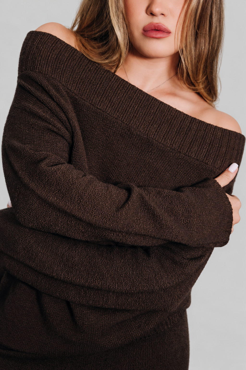 Malta maglione a collo largo in cotone biologico