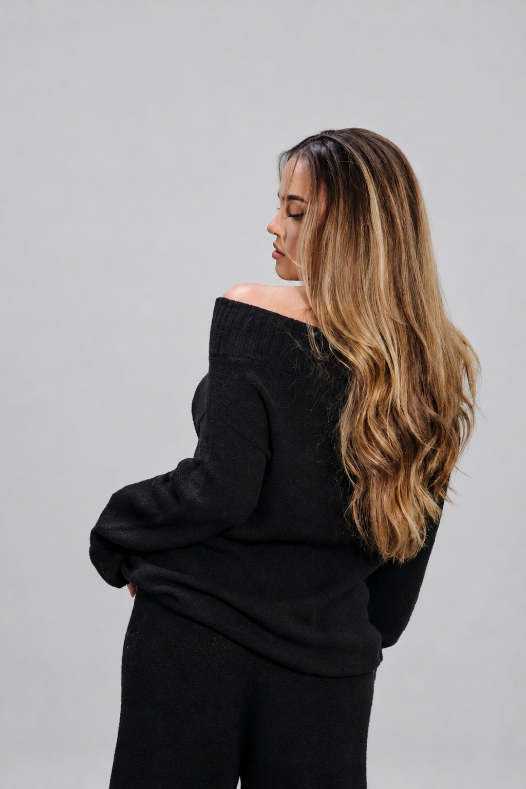 Malta maglione a collo largo in cotone biologico