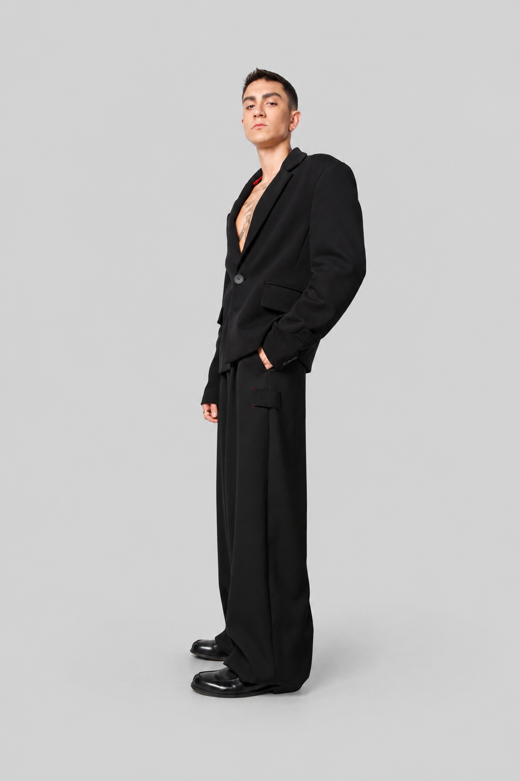 Pechino blazer crop in felpa piqué