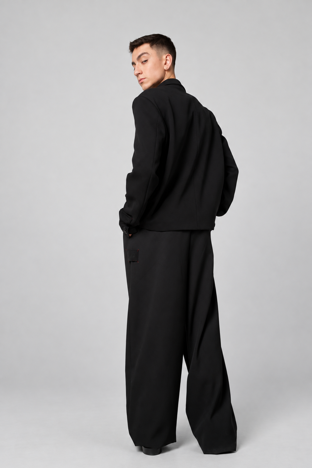 Pechino blazer crop in felpa piqué