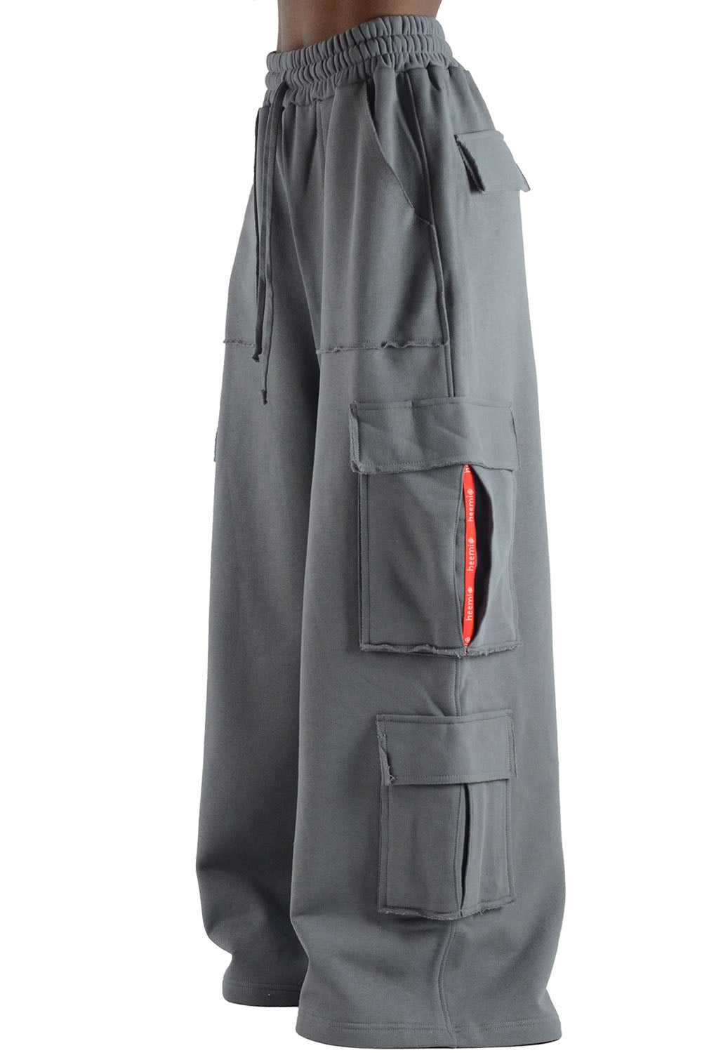 Pantalone over cargo in felpa